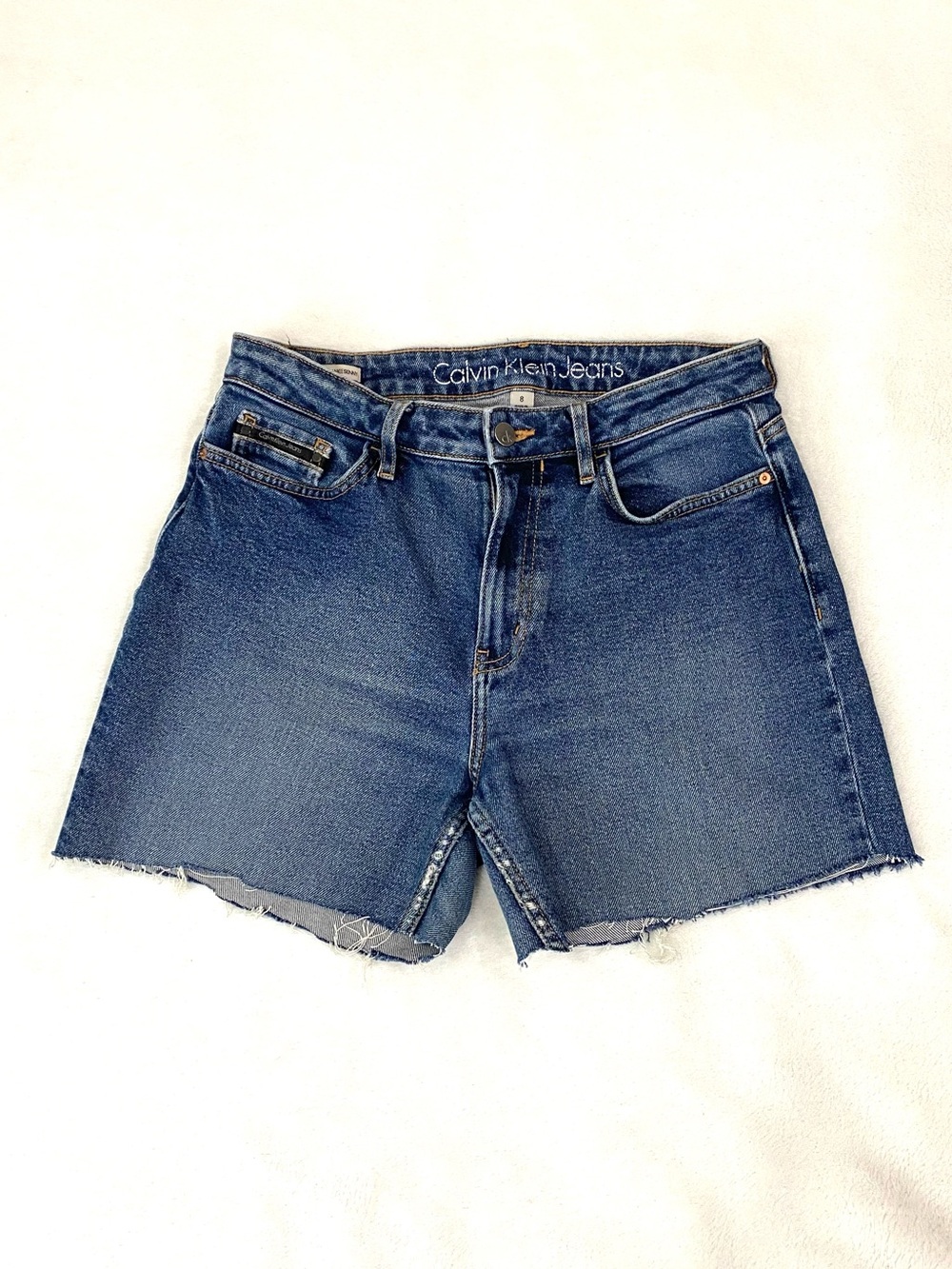 Vintage Calvin Klein High-Rise Cut Off Jean Shorts Size 8